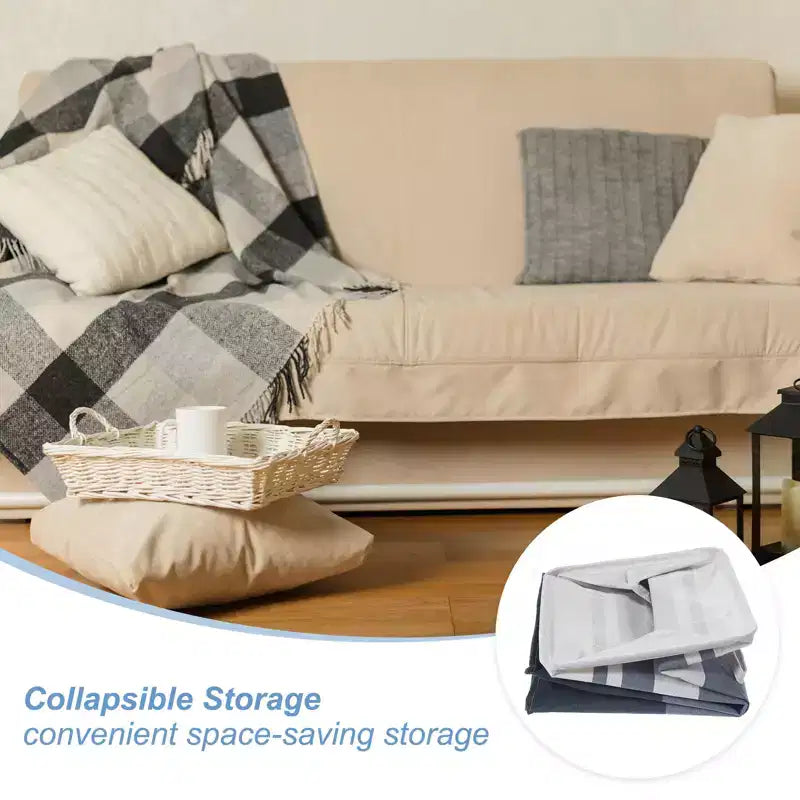 Unique Bargains Grand panier à linge pliable et étanche avec poignées de transport faciles