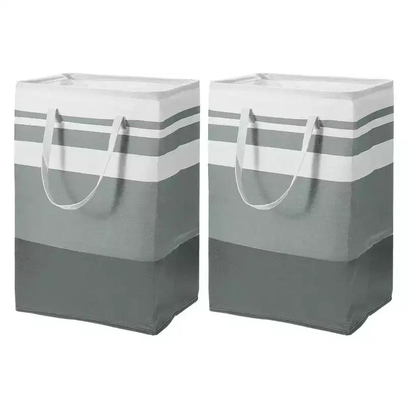 Unique Bargains Grand panier à linge pliable et imperméable avec poignées de transport faciles, lot de 2