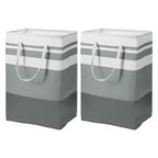 Unique Bargains Grand panier à linge pliable et imperméable avec poignées de transport faciles, lot de 2