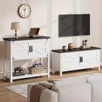 Bahut de ferme avec armoire à 2 portes et étagère, console en bois avec rangement pour la cuisine, le couloir, la salle à manger