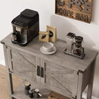 Bahut de ferme avec armoire à 2 portes et étagère, console en bois avec rangement pour la cuisine, le couloir, la salle à manger