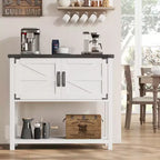 Bahut de ferme avec armoire à 2 portes et étagère, console en bois avec rangement pour la cuisine, le couloir, la salle à manger