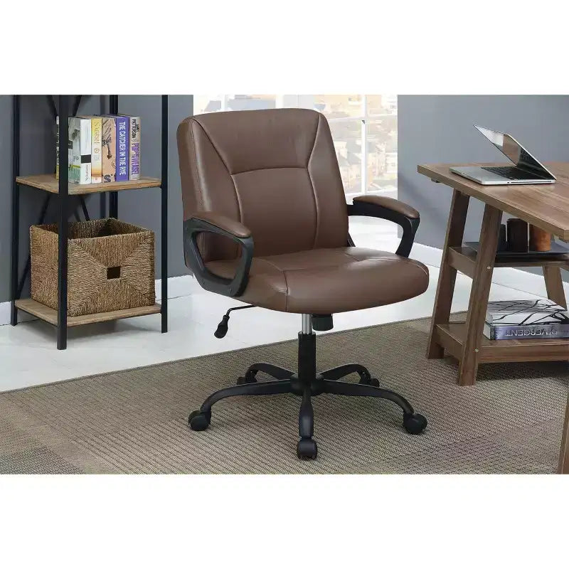 Chaise de bureau moderne Okak, chaise de bureau avec hauteur réglable et support à cinq roulettes, chaise d'ordinateur pour le bureau, la maison