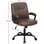 Chaise de bureau moderne Okak, chaise de bureau avec hauteur réglable et support à cinq roulettes, chaise d'ordinateur pour le bureau, la maison