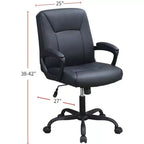 Chaise de bureau moderne Okak, chaise de bureau avec hauteur réglable et support à cinq roulettes, chaise d'ordinateur pour le bureau, la maison