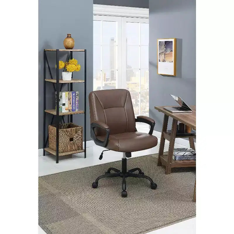 Chaise de bureau moderne Okak, chaise de bureau avec hauteur réglable et support à cinq roulettes, chaise d'ordinateur pour le bureau, la maison