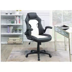 Chaise de bureau Okak réglable en hauteur, chaise de bureau rembourrée avec roulettes, chaise de jeu confortable pour le bureau, le studio, la salle de jeux