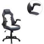 Chaise de bureau Okak réglable en hauteur, chaise de bureau rembourrée avec roulettes, chaise de jeu confortable pour le bureau, le studio, la salle de jeux