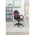 Chaise de bureau Okak réglable en hauteur, chaise de bureau rembourrée avec roulettes, chaise de jeu confortable pour le bureau, le studio, la salle de jeux