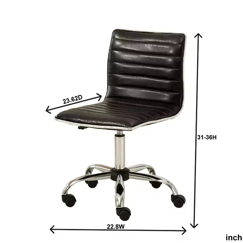 Chaise de bureau Okak réglable par vérin pneumatique, chaise de bureau ergonomique avec base en métal chromé, chaise pivotante à 360° pour l'étude et la salle de lecture