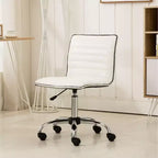 Chaise de bureau Okak réglable par vérin pneumatique, chaise de bureau ergonomique avec base en métal chromé, chaise pivotante à 360° pour l'étude et la salle de lecture
