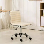 Chaise de bureau Okak réglable par vérin pneumatique, chaise de bureau ergonomique avec base en métal chromé, chaise pivotante à 360° pour l'étude et la salle de lecture