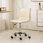 Okak Adjustable Air-Lift Office Chair, Ergonomic Desk Chair with Chromel Metal Base, 360 Swivel Chair for Study, Reading Room