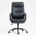 Chaise de bureau à dossier haut Okak, Chaise de bureau rembourrée avec hauteur réglable et roulettes, Chaise confortable pour salle de lecture, bureau