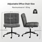 Chaises de bureau Okak 360 pivotantes, sans accoudoirs, réglables en hauteur et avec roulettes, confortables pour l'étude et la salle de lecture