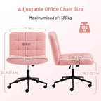 Chaises de bureau Okak 360 pivotantes, sans accoudoirs, réglables en hauteur et avec roulettes, confortables pour l'étude et la salle de lecture