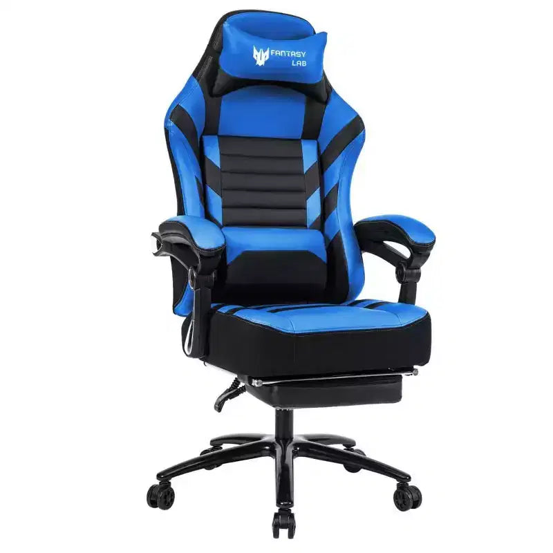 Chaise de jeu Okak à dossier haut, chaise de bureau ergonomique avec repose-pieds pliable, chaise confortable réglable en hauteur pour l'étude, la salle de jeu