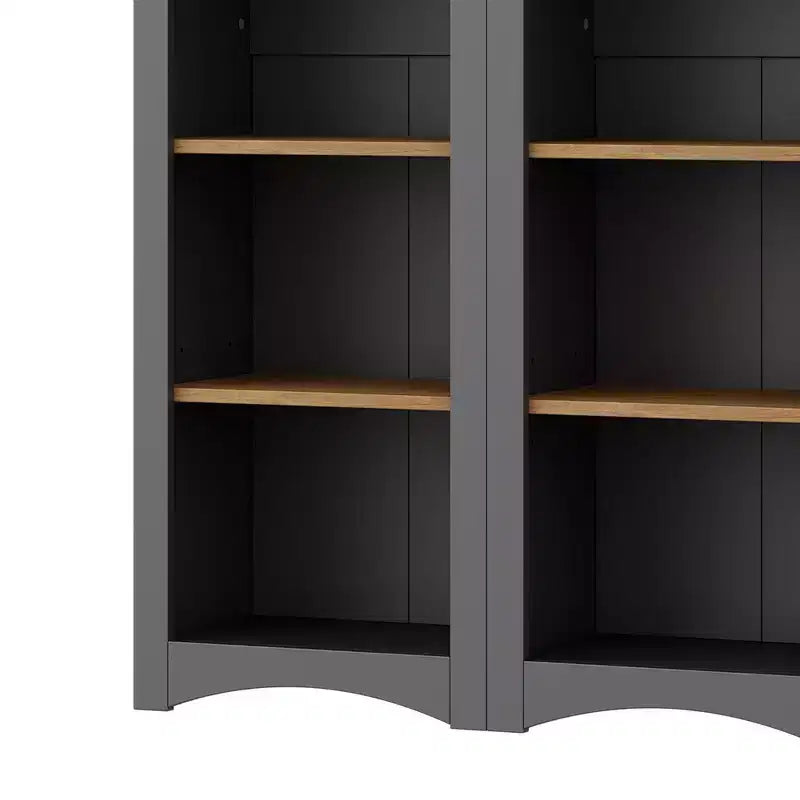 Étagère moderne Okak, étagères de rangement avec 8 tablettes réglables, lot de 2 organiseurs de rangement autonomes pour le salon, le bureau