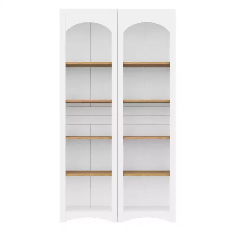 Étagère moderne Okak, étagères de rangement avec 8 tablettes réglables, lot de 2 organiseurs de rangement autonomes pour le salon, le bureau