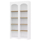 Étagère moderne Okak, étagères de rangement avec 8 tablettes réglables, lot de 2 organiseurs de rangement autonomes pour le salon, le bureau