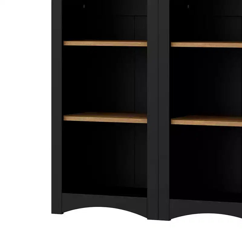 Étagère moderne Okak, étagères de rangement avec 8 tablettes réglables, lot de 2 organiseurs de rangement autonomes pour le salon, le bureau