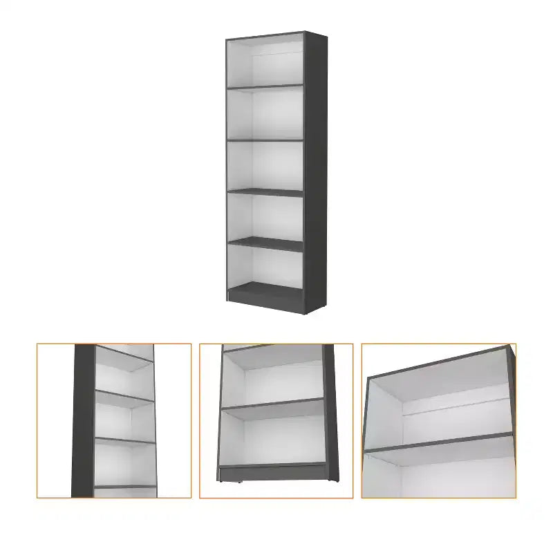 Okak - Étagère Minimaliste, Vitrine avec 5 Étagères Ouvertes, Organiseur de Rangement Autonome pour Salon, Bureau