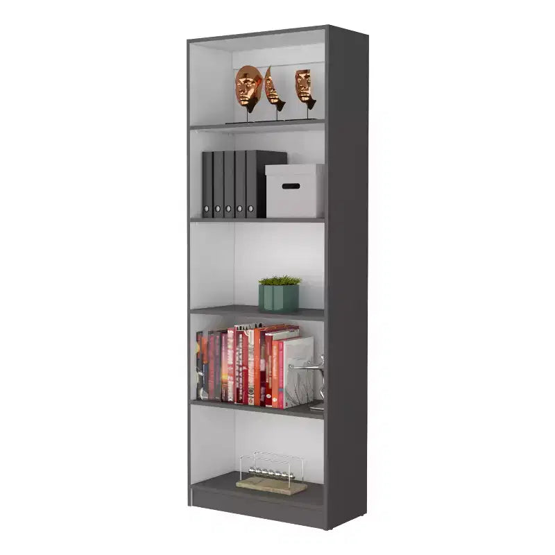 Okak - Étagère Minimaliste, Vitrine avec 5 Étagères Ouvertes, Organiseur de Rangement Autonome pour Salon, Bureau