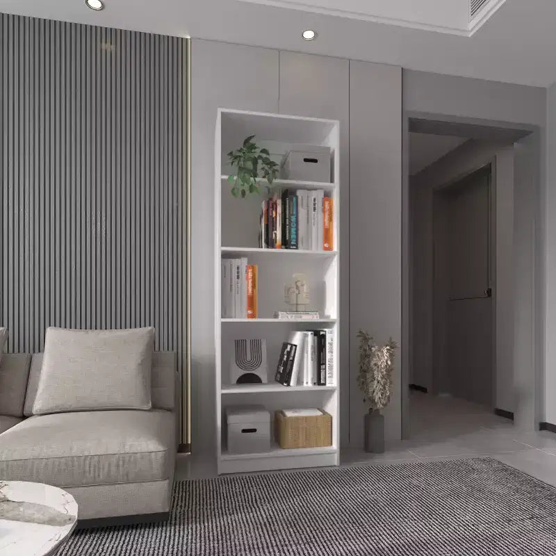 Okak - Étagère Minimaliste, Vitrine avec 5 Étagères Ouvertes, Organiseur de Rangement Autonome pour Salon, Bureau