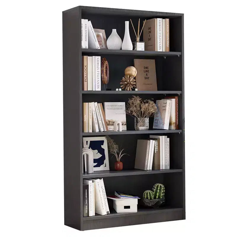 Okak Grande étagère de 152 cm, bibliothèque moderne à 5 niveaux ouverts, organiseur de rangement autoportant pour salon, bureau