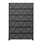 MAYEERTY Écran décoratif autoportant en acier galvanisé noir prismatique triangulaire, pour extérieur et intérieur
