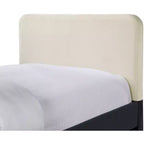 Meridian Furniture, lit gigogne/de rangement double Ivy en velours noir et crème