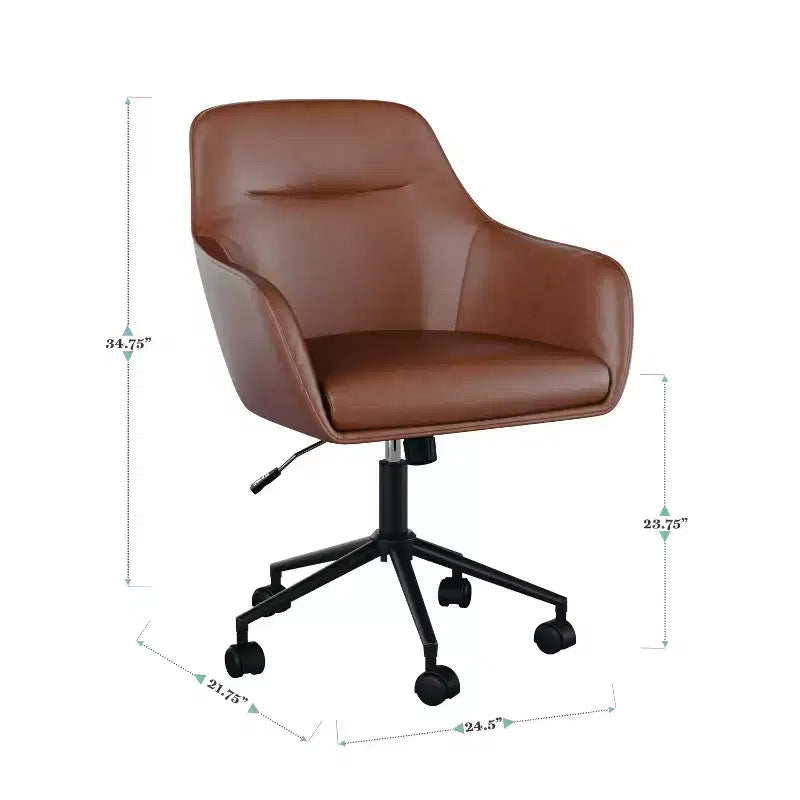 Chaise de bureau rembourrée Rayna Martha Stewart