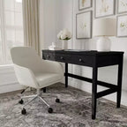 Chaise de bureau rembourrée Rayna Martha Stewart