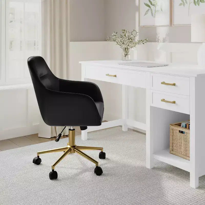 Chaise de bureau rembourrée Rayna Martha Stewart