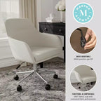 Chaise de bureau rembourrée Rayna Martha Stewart
