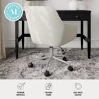 Chaise de bureau rembourrée Rayna Martha Stewart