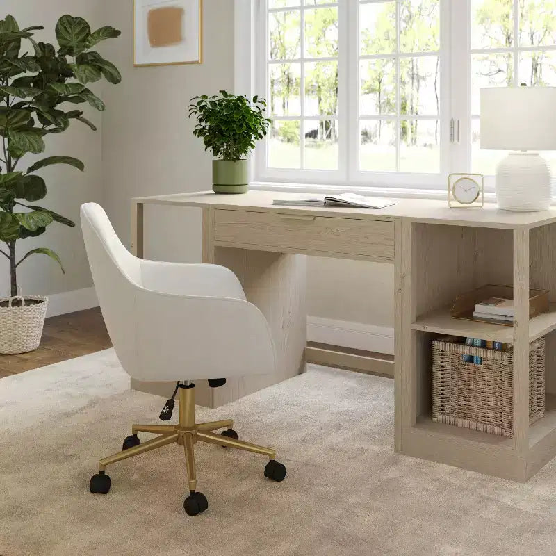 Chaise de bureau rembourrée Rayna Martha Stewart