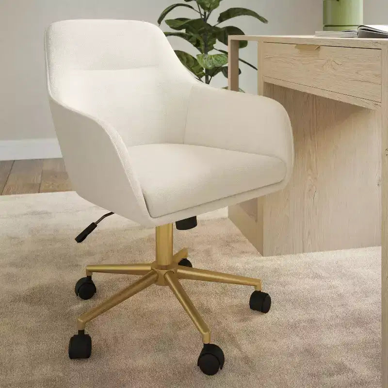 Chaise de bureau rembourrée Rayna Martha Stewart