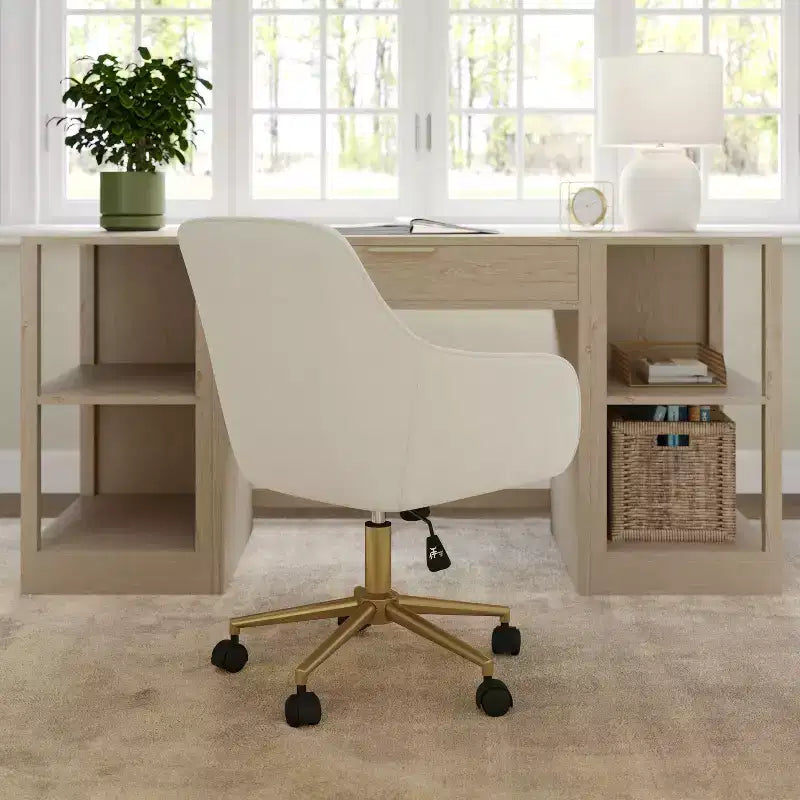 Chaise de bureau rembourrée Rayna Martha Stewart