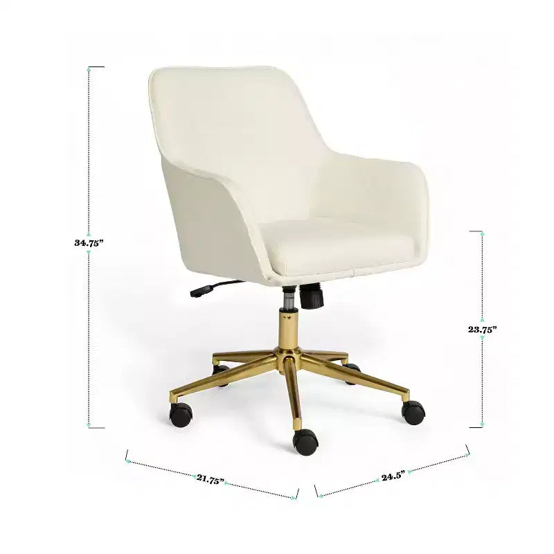 Chaise de bureau rembourrée Rayna Martha Stewart