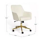 Chaise de bureau rembourrée Rayna Martha Stewart
