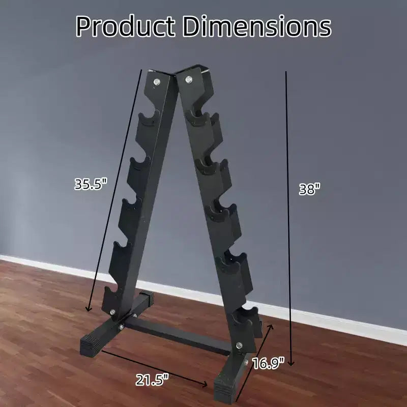 CuisinSmart Support de Rangement pour Haltères Uniquement avec Support à Haltères Compact à 5 Niveaux, Organisateur Portable de Rangement de Poids pour Espace de Gymnastique à Domicile, Capacité de 480 LBS, Noir