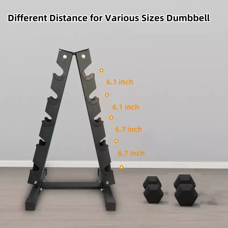 CuisinSmart Support de Rangement pour Haltères Uniquement avec Support à Haltères Compact à 5 Niveaux, Organisateur Portable de Rangement de Poids pour Espace de Gymnastique à Domicile, Capacité de 480 LBS, Noir