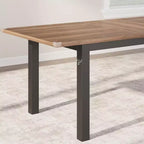 Table de salle à manger/cuisine extensible de 160 cm pour 6-8 personnes, avec cadre en métal robuste, peu encombrante pour cuisine, salle à manger, appartement
