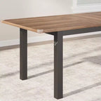 Table de salle à manger/cuisine extensible de 160 cm pour 6-8 personnes, avec cadre en métal robuste, peu encombrante pour cuisine, salle à manger, appartement