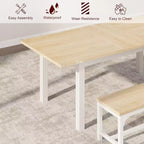 Table de salle à manger/cuisine extensible de 160 cm pour 6-8 personnes, avec cadre en métal robuste, peu encombrante pour cuisine, salle à manger, appartement