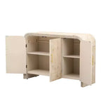 Buffet minimaliste Okak, buffet de salle à manger avec 4 portes et 4 étagères, meuble de rangement pour salon, salle à manger, cuisine