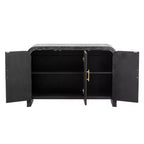 Buffet minimaliste Okak, buffet de salle à manger avec 4 portes et 4 étagères, meuble de rangement pour salon, salle à manger, cuisine