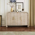 Buffet minimaliste Okak, buffet de salle à manger avec 4 portes et 4 étagères, meuble de rangement pour salon, salle à manger, cuisine