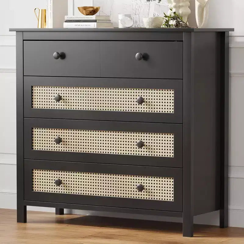 Buffet de ferme Okak, meuble de rangement avec 4 tiroirs, pour salon, salle à manger, cuisine
